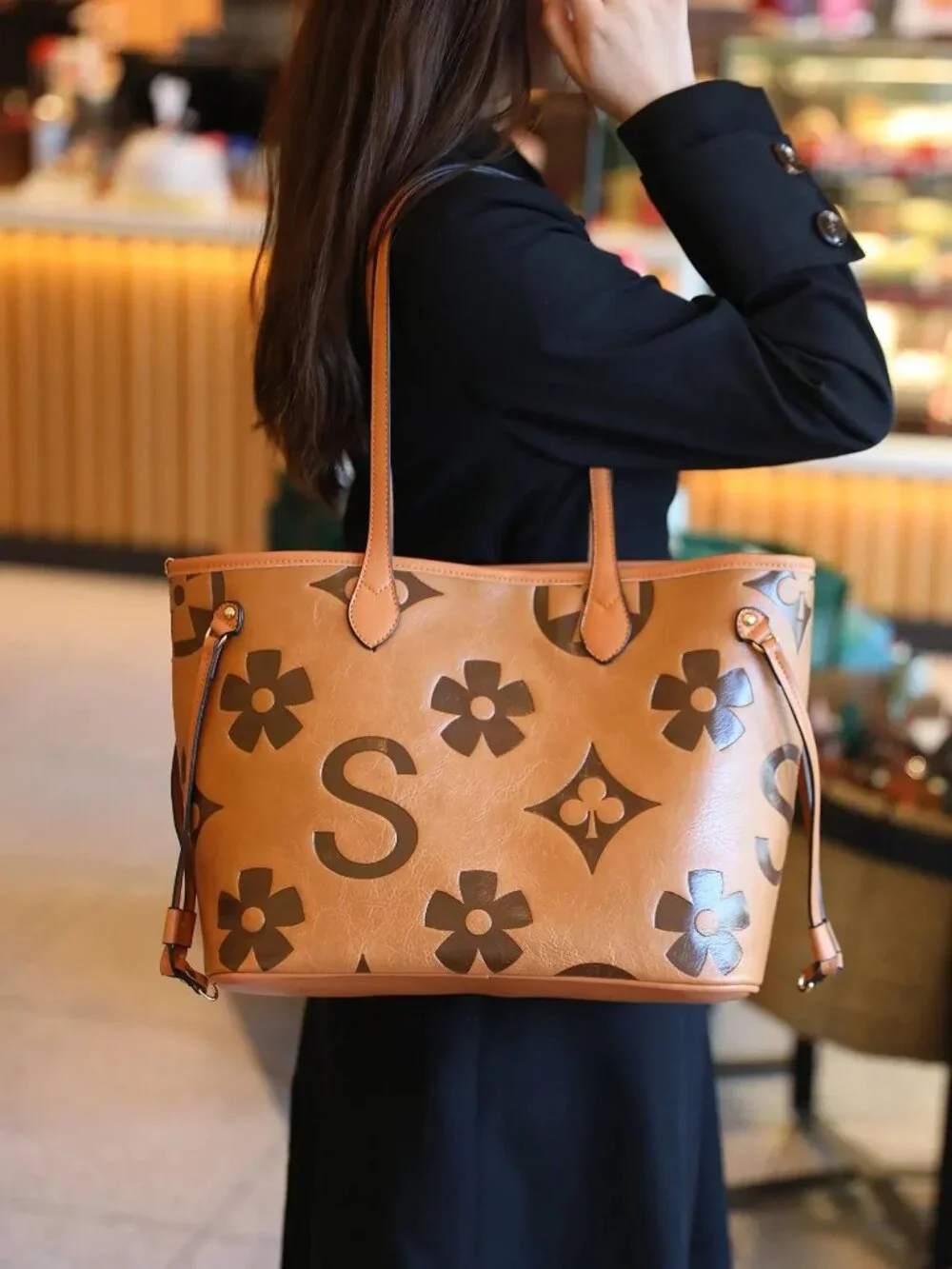 Kwuty Floral Handbags Purses Women – Embossed Leather Top Handle Handbag